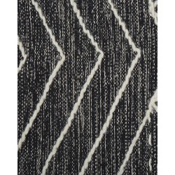 Dywan bawełniany 140 x 200 cm biało-czarny KHENIFRA