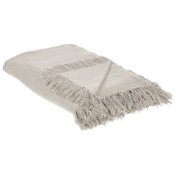 Narzuta na łóżko YERBENT Bawełna 220 x 240 cm Jasnoszary