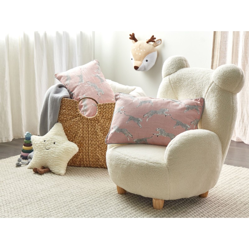 Zestaw 2 poduszek dekoracyjnych ARALES Bawełna 30 x 50 cm Pastelowy róż Wzór zwierzęcy