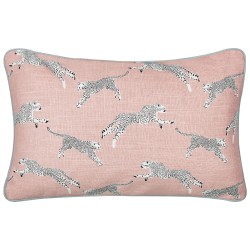Zestaw 2 poduszek dekoracyjnych ARALES Bawełna 30 x 50 cm Pastelowy róż Wzór zwierzęcy