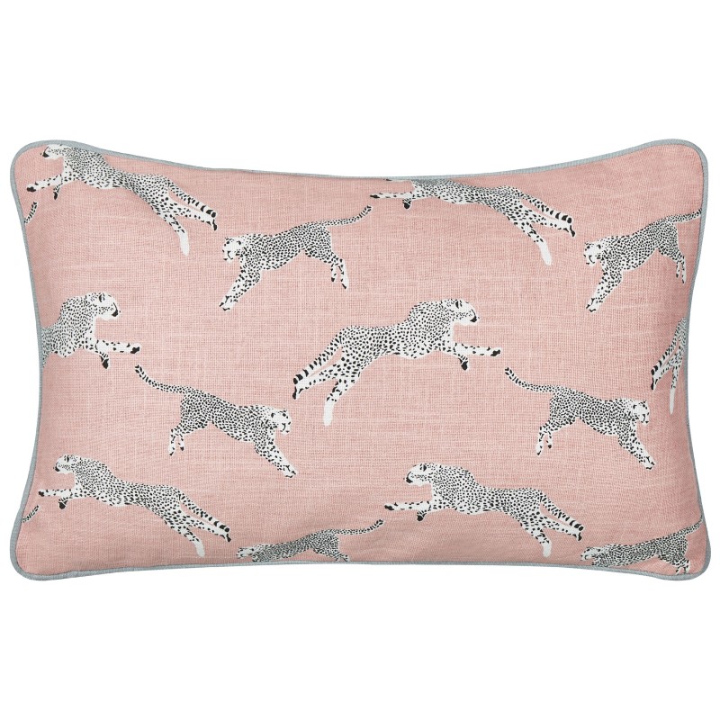 Zestaw 2 poduszek dekoracyjnych ARALES Bawełna 30 x 50 cm Pastelowy róż Wzór zwierzęcy
