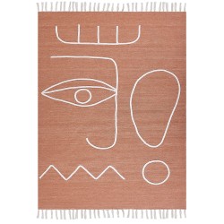 Dywan zewnętrzny 140 x 200 cm jasnoczerwony YAVU