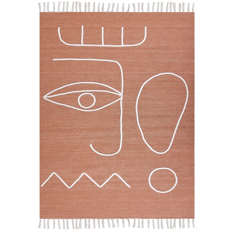 Dywan zewnętrzny 140 x 200 cm jasnoczerwony YAVU