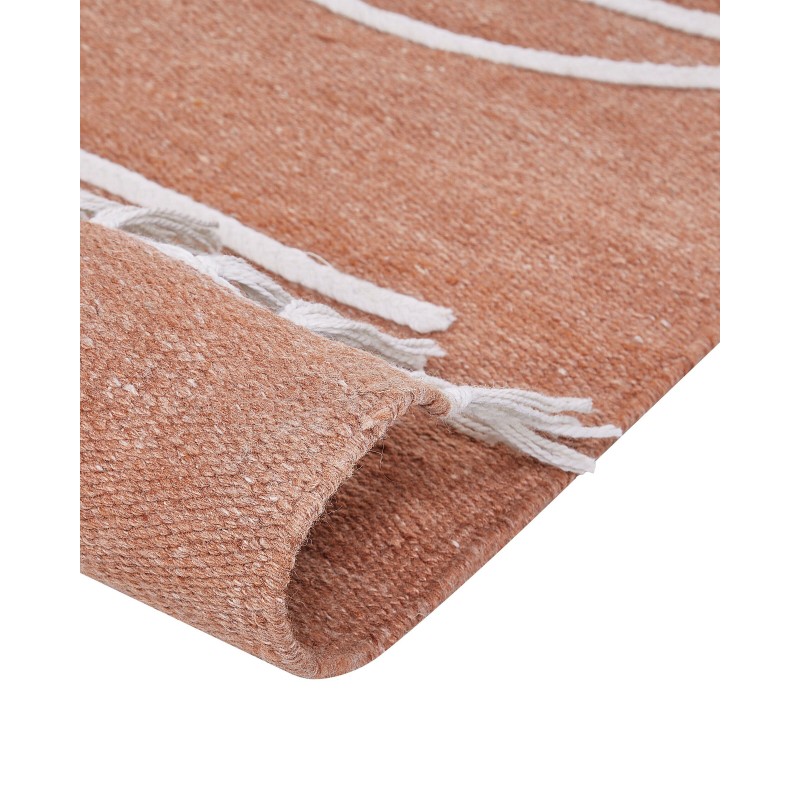 Dywan zewnętrzny 140 x 200 cm jasnoczerwony YAVU