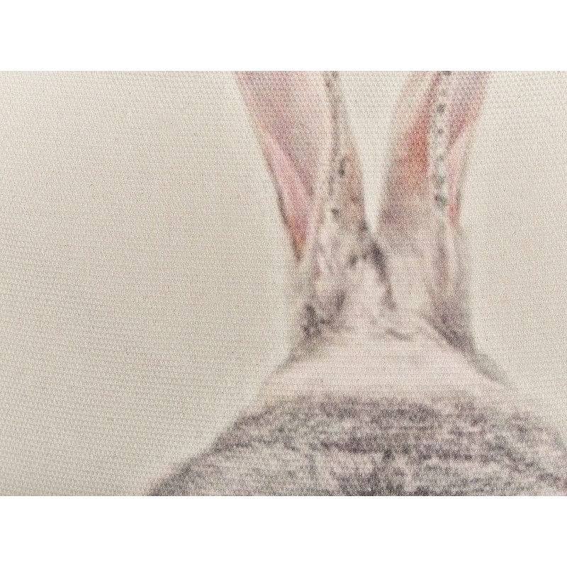 2 poduszki dekoracyjne z motywem królika 45 x 45 cm beżowoszare BUXUS