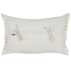 Zestaw 2 poduszek dekoracyjnych SASSAFRAS Len 30 x 45 cm Złamana biel Jednolity