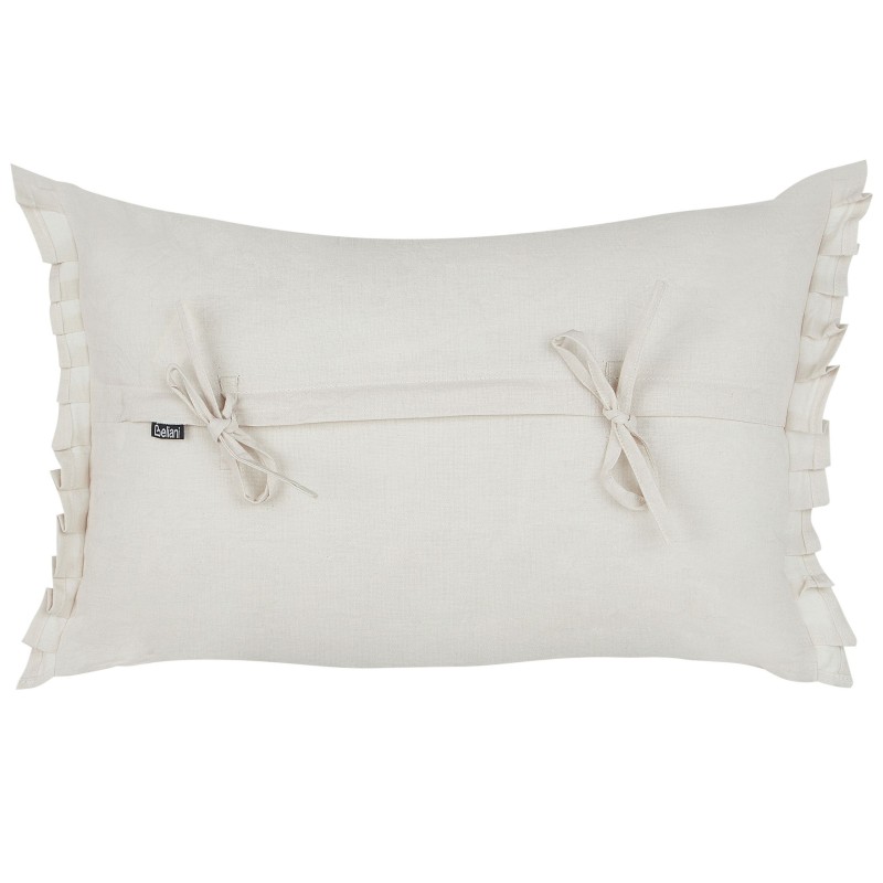 Zestaw 2 poduszek dekoracyjnych SASSAFRAS Len 30 x 45 cm Złamana biel Jednolity