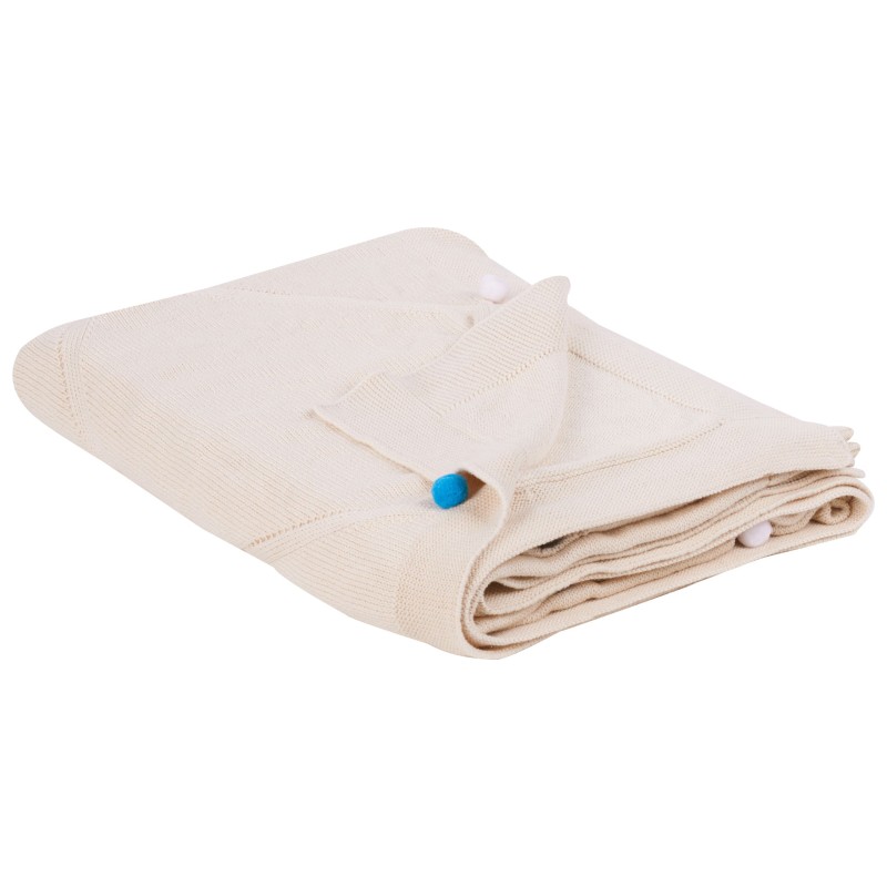 Koc GAIDAR Bawełna 130 x 170 cm Beżowy