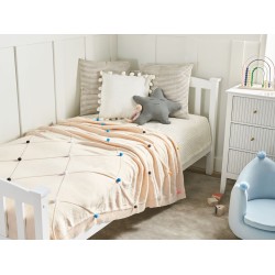 Koc GAIDAR Bawełna 130 x 170 cm Beżowy