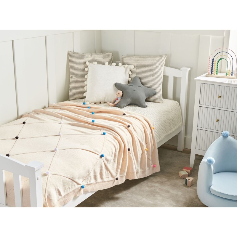 Koc GAIDAR Bawełna 130 x 170 cm Beżowy