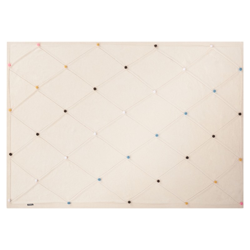 Koc GAIDAR Bawełna 130 x 170 cm Beżowy