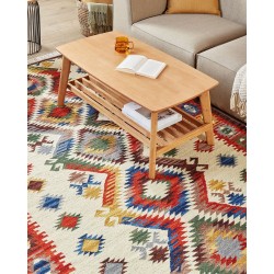 Dywan wełniany kilim 160 x 230 cm wielokolorowy AREVIK