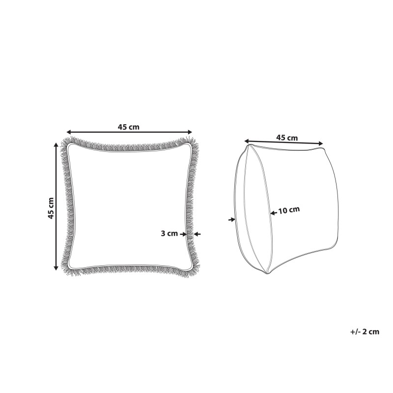 Poduszka dekoracyjna OMORIKA Bawełna 45 x 45 cm Biały Wzór kwiatowy