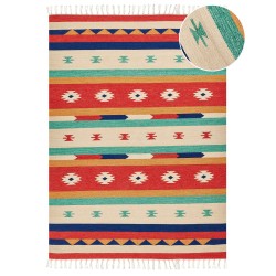Dywan bawełniany kilim 200 x 300 cm wielokolorowy MARGARA