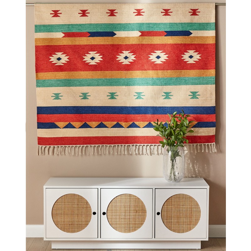 Dywan bawełniany kilim 200 x 300 cm wielokolorowy MARGARA