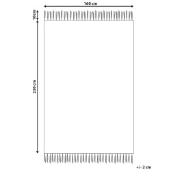 Dywan bawełniany 160 x 230 cm beżowo-czarny ZEYNE