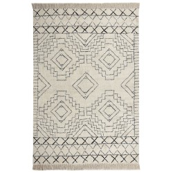 Dywan bawełniany 160 x 230 cm beżowo-czarny ZEYNE