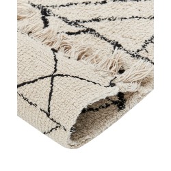 Dywan bawełniany 160 x 230 cm beżowo-czarny ZEYNE