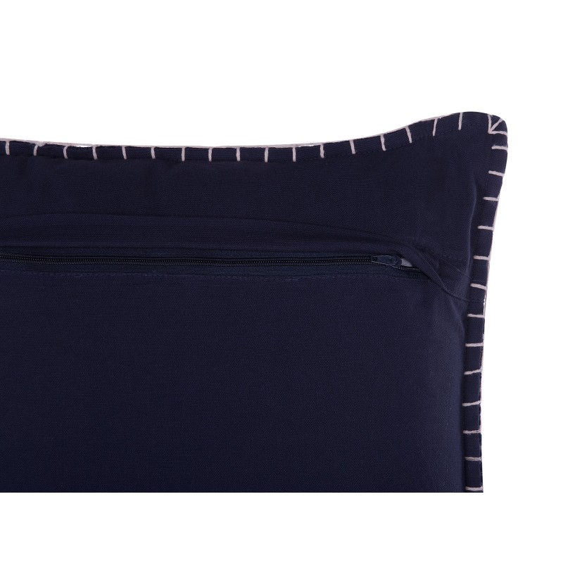 Poduszka dekoracyjna MELUR 45 x 45 cm Ciemnoniebieski Ikat