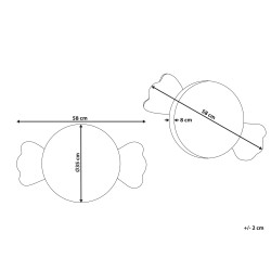Zestaw 2 poduszek dekoracyjnych SPIRAL CANDY Boucle 35 x 58 cm Biały Wzór świąteczny