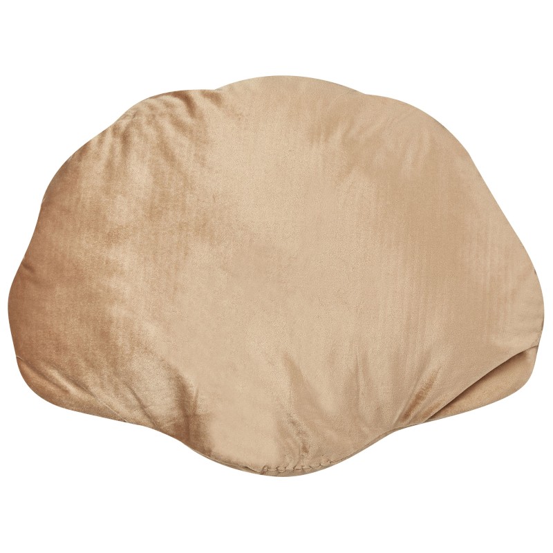 Zestaw 2 poduszek dekoracyjnych CONSOLIDA Welur 47 x 35 cm Piaskowy Jednolity