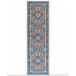 Dywan 60 x 200 cm niebiesko-pomarańczowy RITAPURAM