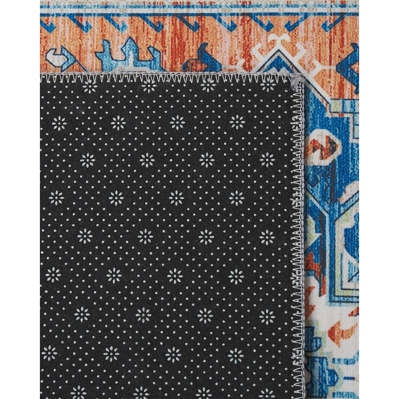 Dywan 60 x 200 cm niebiesko-pomarańczowy RITAPURAM