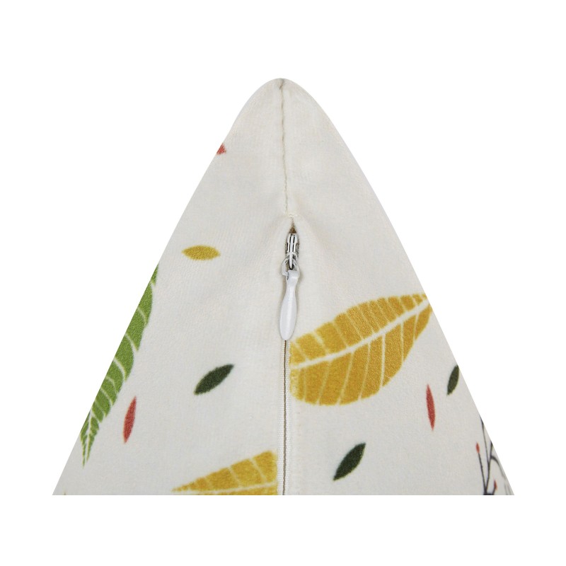 Poduszka dekoracyjna MULLEIN Welur 45 x 45 cm Kolorowy Wzór roślinny