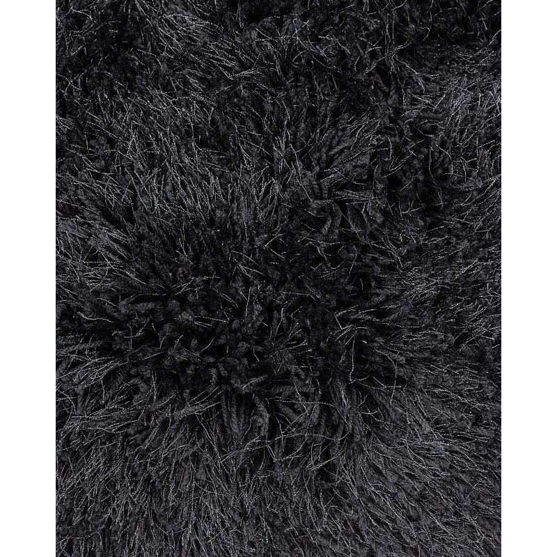 Dywan shaggy okrągły ⌀ 140 cm czarny CIDE