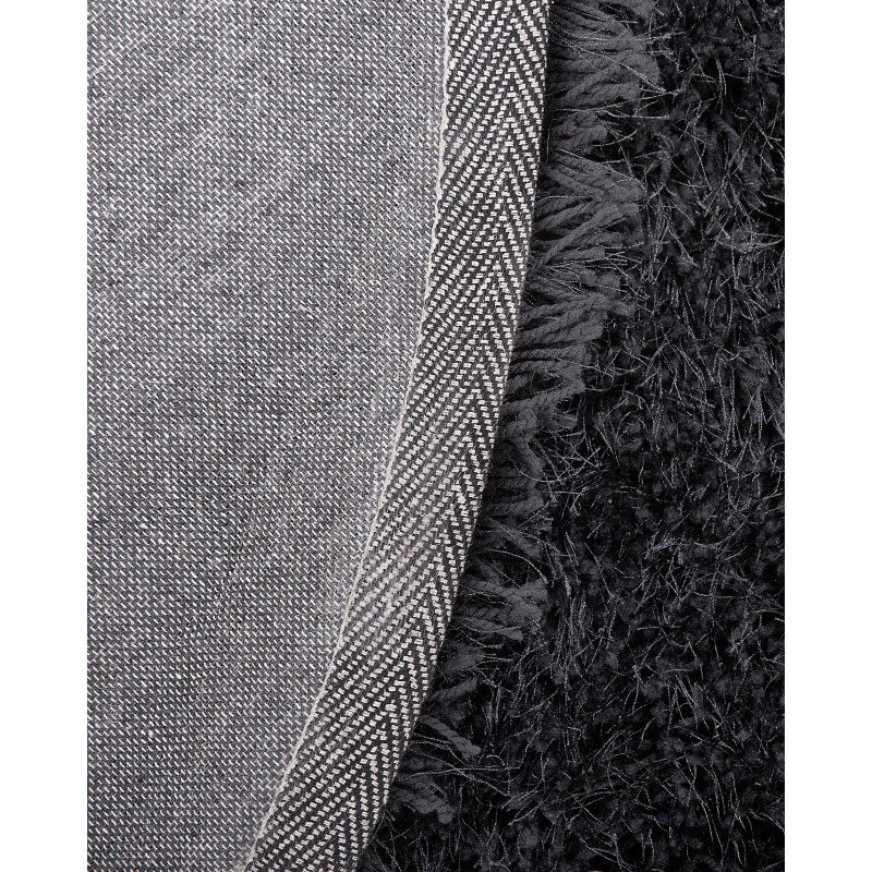 Dywan shaggy okrągły ⌀ 140 cm czarny CIDE