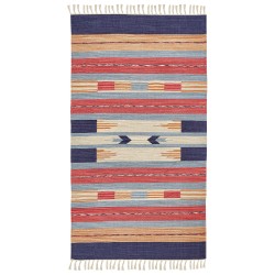 Dywan bawełniany kilim 80 x 150 cm wielokolorowy GANDZAK
