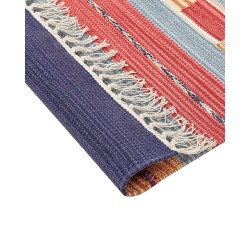 Dywan bawełniany kilim 80 x 150 cm wielokolorowy GANDZAK