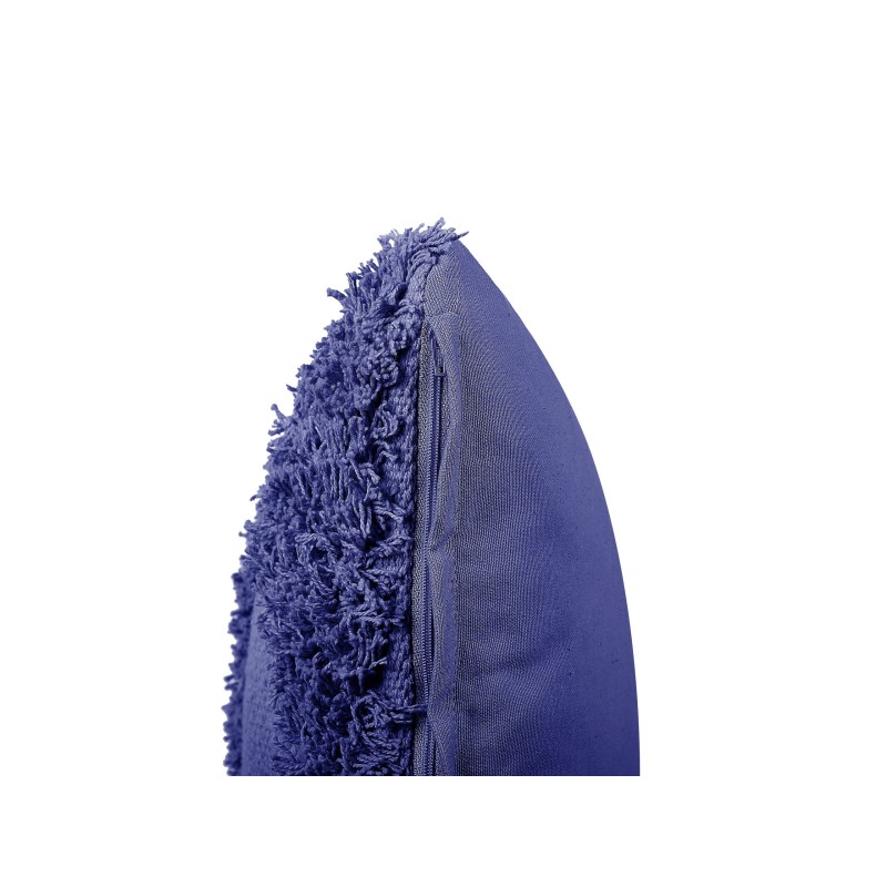 Poduszka dekoracyjna bawełniana tuftowana 45 x 45 cm fioletowa RHOEO