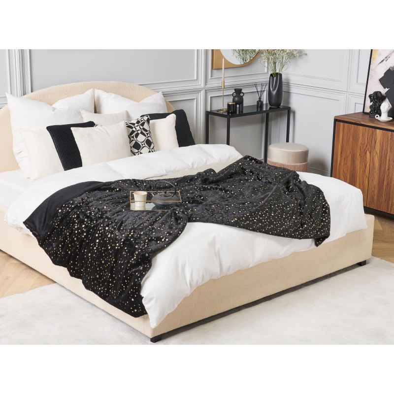 Koc ALAZEYA 130 x 180 cm Czarny