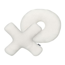 Zestaw 2 poduszek dekoracyjnych HESPERIS Boucle Złamana biel Jednolity