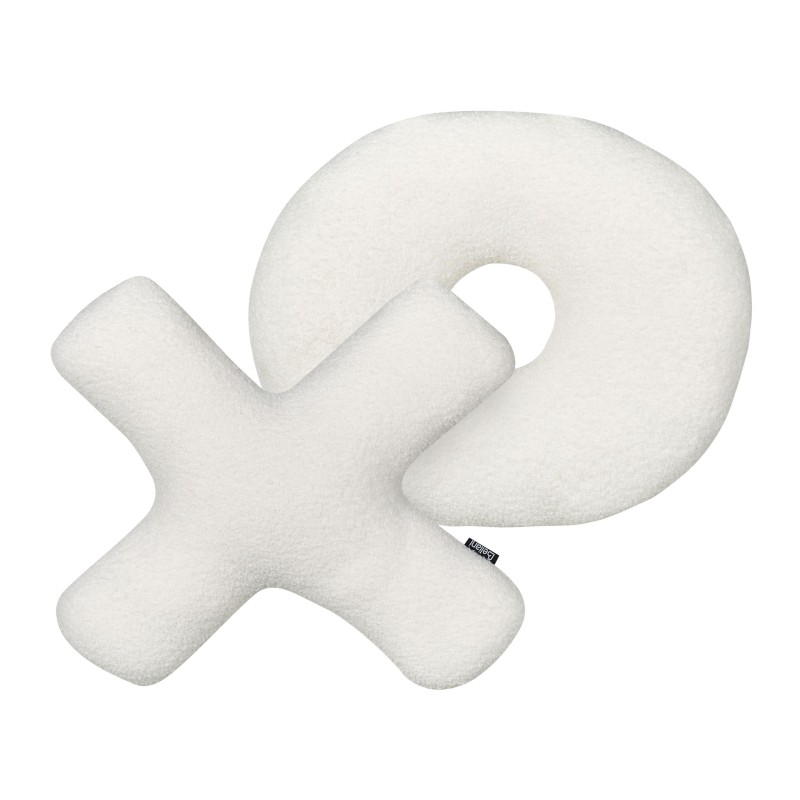 Zestaw 2 poduszek dekoracyjnych HESPERIS Boucle Złamana biel Jednolity