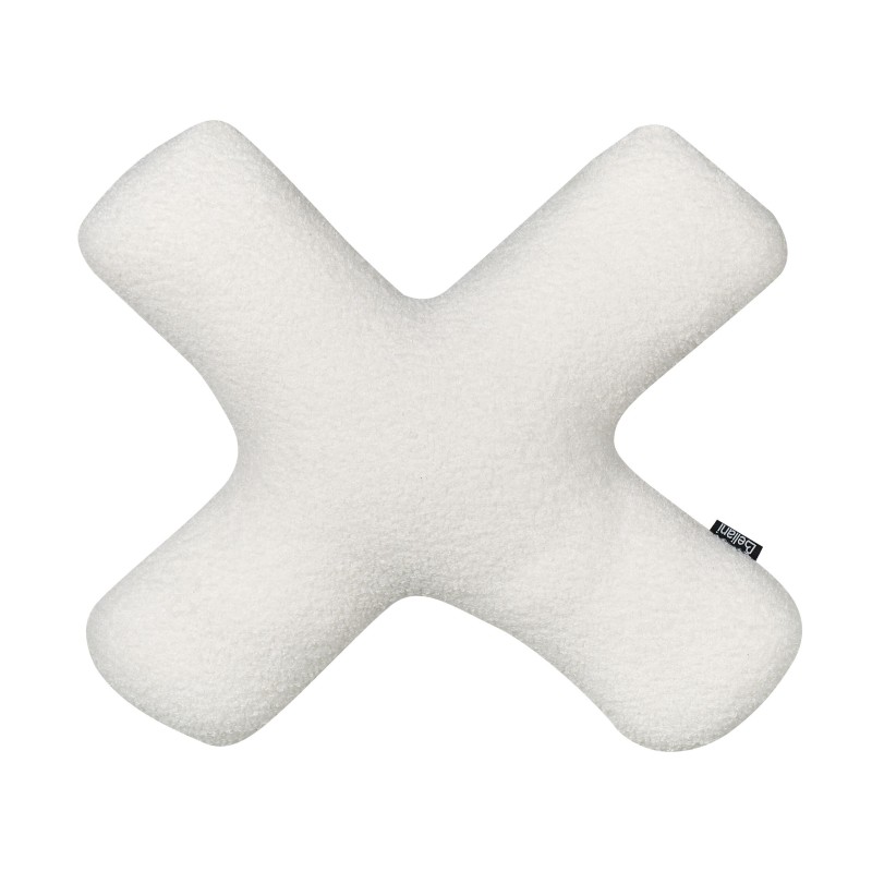 Zestaw 2 poduszek dekoracyjnych HESPERIS Boucle Złamana biel Jednolity