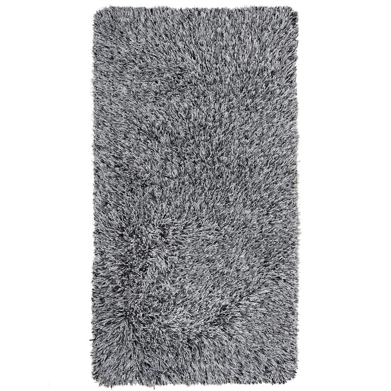 Dywan shaggy 80 x 150 cm czarno-biały CIDE