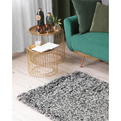 Dywan shaggy 80 x 150 cm czarno-biały CIDE