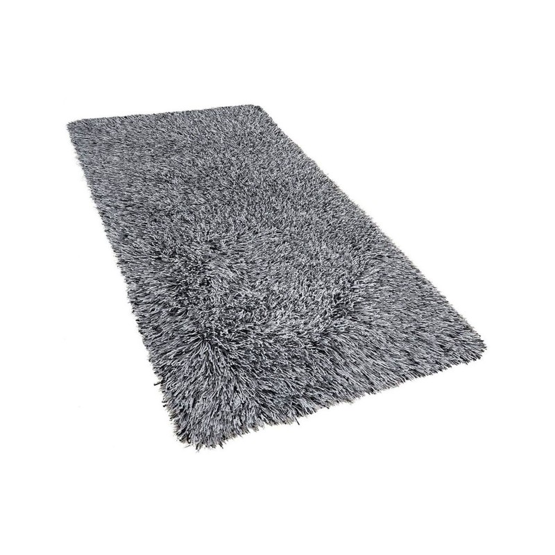 Dywan shaggy 80 x 150 cm czarno-biały CIDE