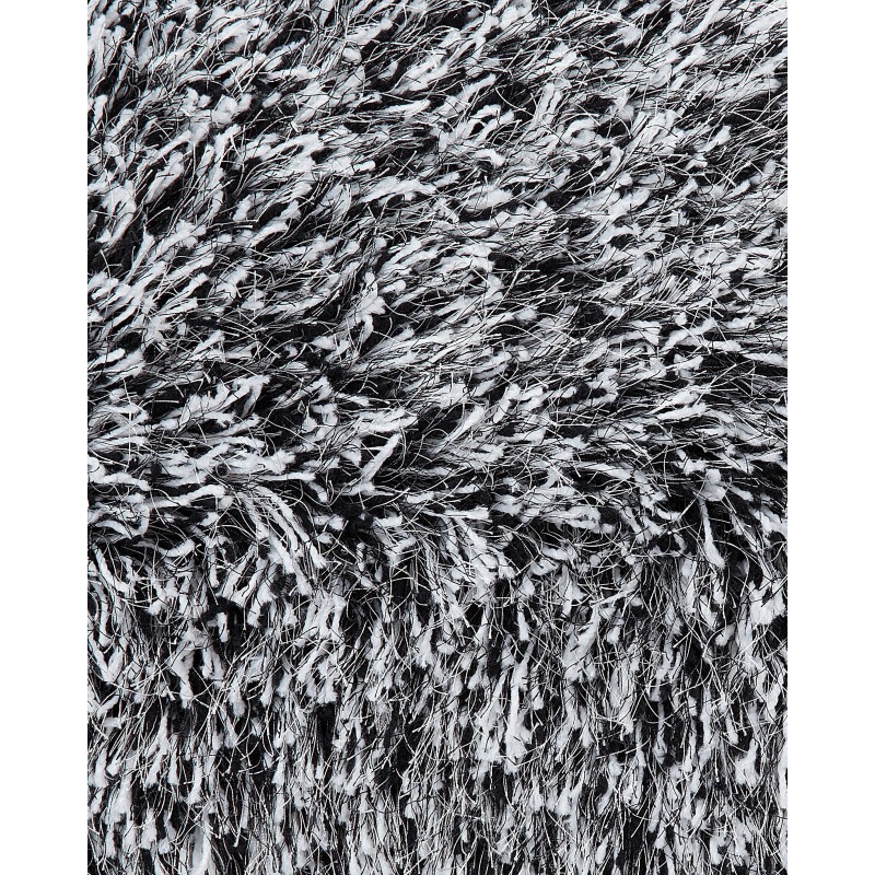 Dywan shaggy 80 x 150 cm czarno-biały CIDE