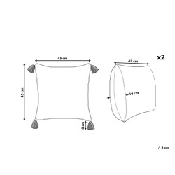 Zestaw 2 poduszek dekoracyjnych SETOSA Bawełna 45 x 45 cm Kolorowy Wzór geometryczny