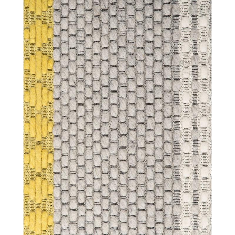 Dywan wełniany 80 x 150 cm żółto-szary AKKAYA