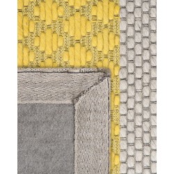 Dywan wełniany 80 x 150 cm żółto-szary AKKAYA