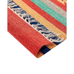 Dywan bawełniany kilim 140 x 200 cm wielokolorowy HATIS