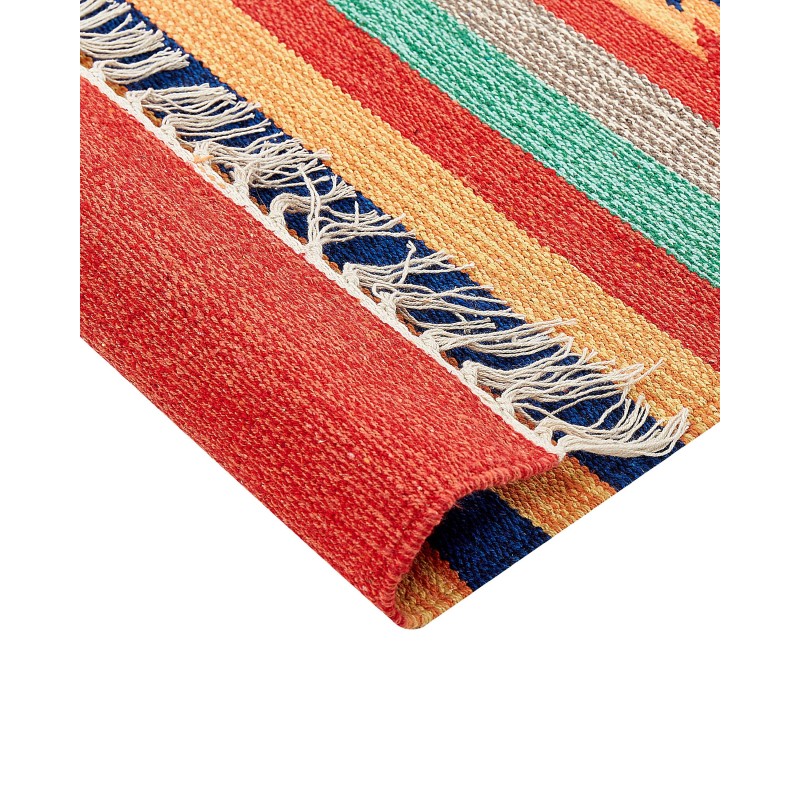 Dywan bawełniany kilim 140 x 200 cm wielokolorowy HATIS