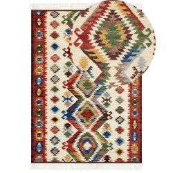 Dywan wełniany kilim 200 x 300 cm wielokolorowy AREVIK