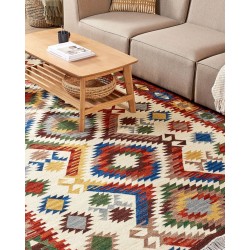 Dywan wełniany kilim 200 x 300 cm wielokolorowy AREVIK