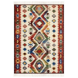Dywan wełniany kilim 200 x 300 cm wielokolorowy AREVIK