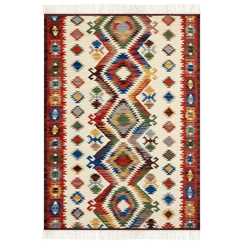 Dywan wełniany kilim 200 x 300 cm wielokolorowy AREVIK